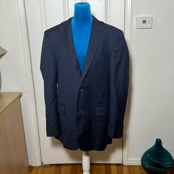 Loro Piana Dark Blue Striped Blazer